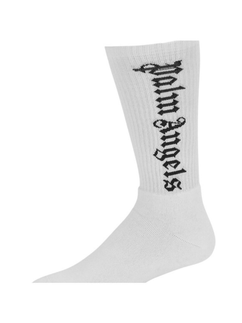 Palm Angels White Vertical Logo Calf Socks Size M $90. Brand New.